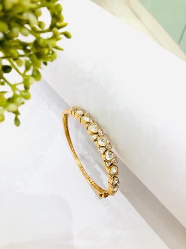 Sleek Dull Polki Bracelet